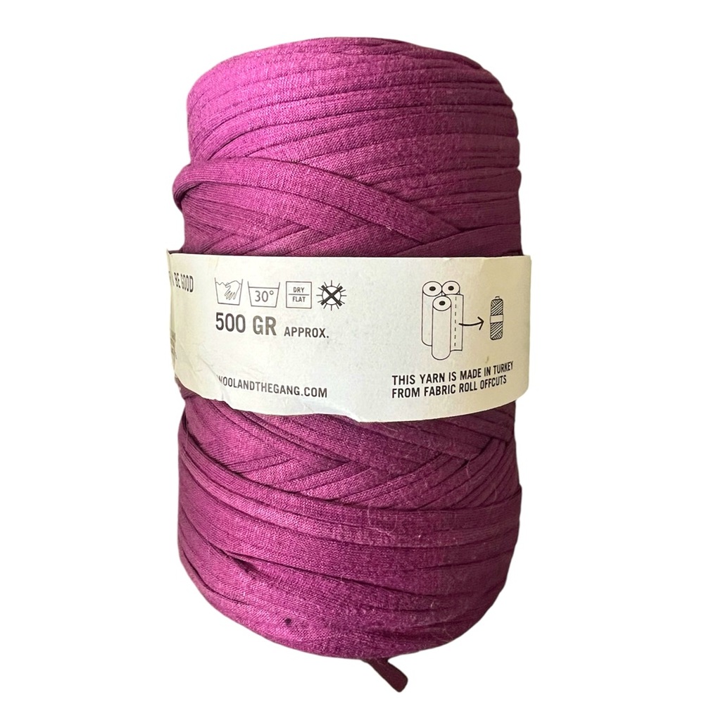 Wool and the Gang Jersey Be Good Yarn – Purple Cotton Jersey Yarn - Picture 2 of 5